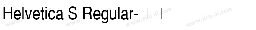 Helvetica S Regular字体转换